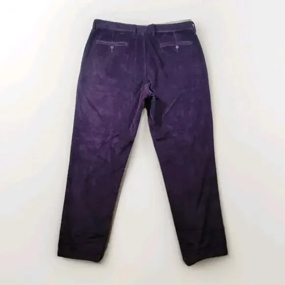 NWT J. Crew Mens 36x32 (31L) Corduroy Chino Pants Purple - Picture 2 of 10